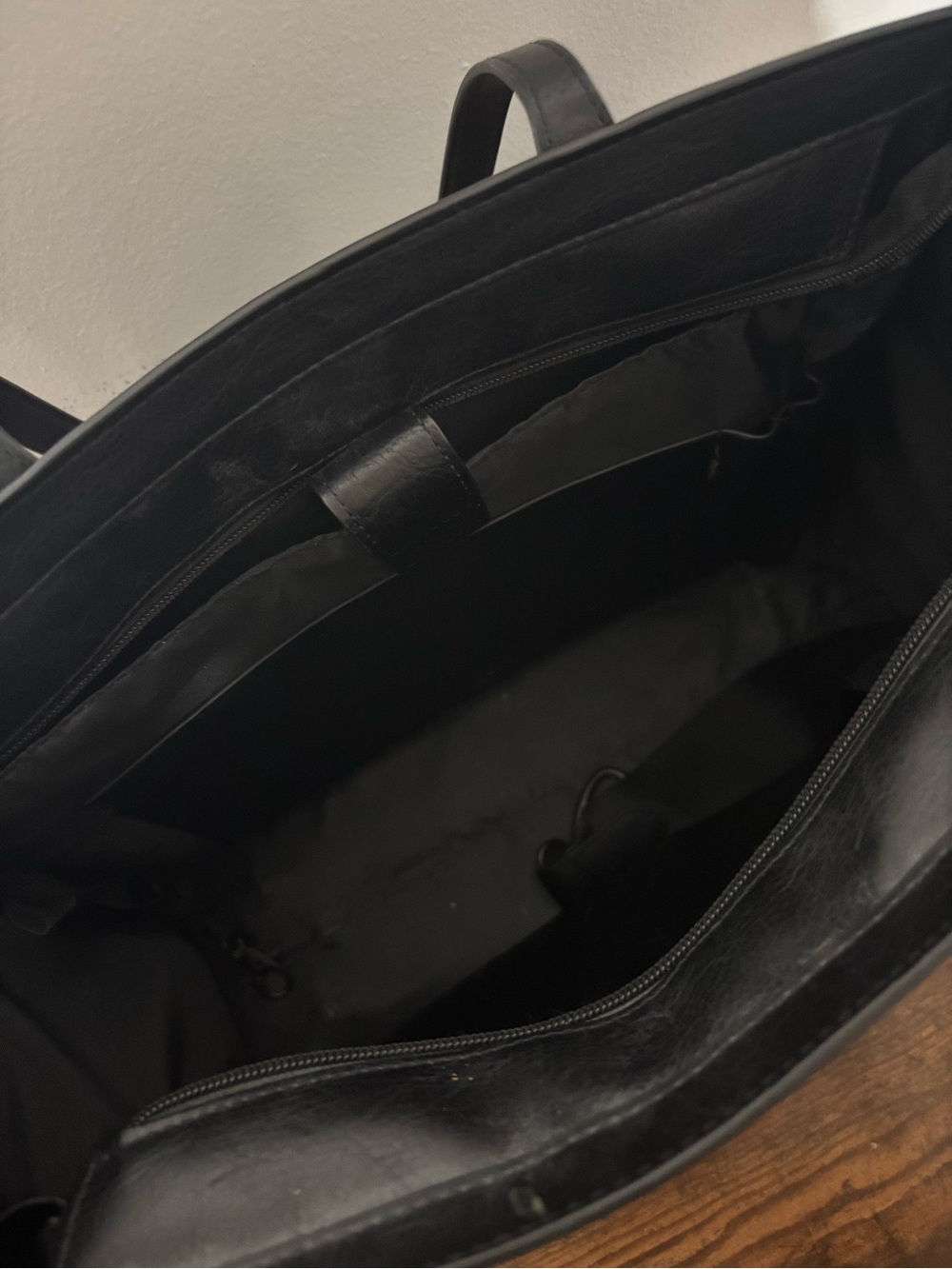 BEIS Black Leather Tote - Picture 2 of 7